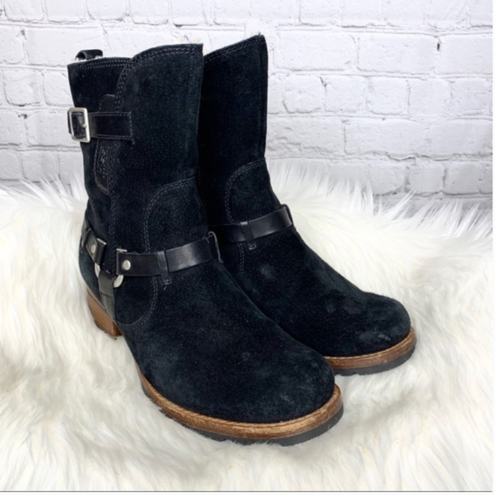 UGG 5604 Endell Harness Suede Biker Winter Boots